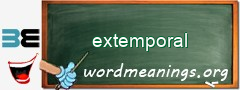 WordMeaning blackboard for extemporal